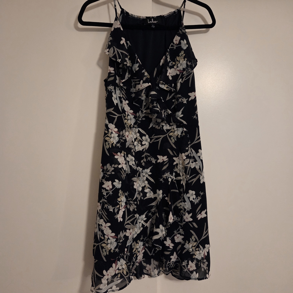 Lulu's Pink and Blue Spaghetti Strap Slip Dress